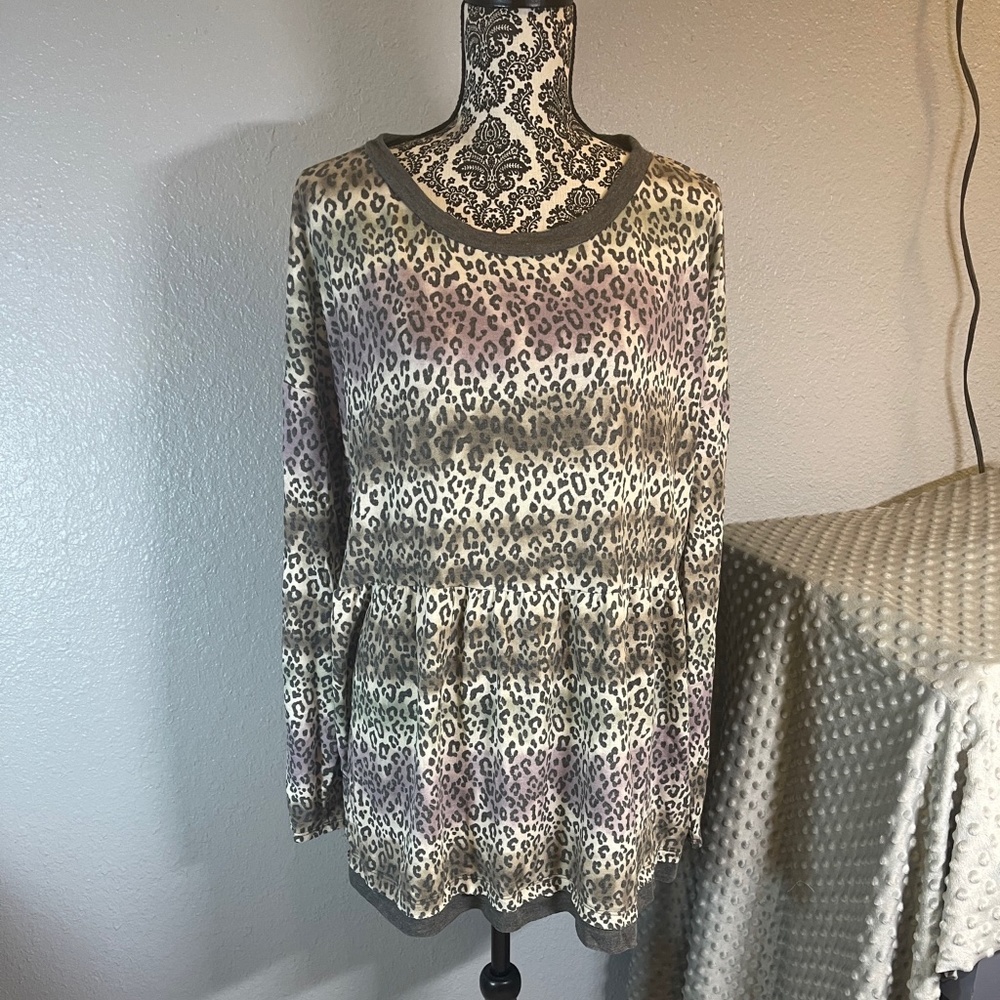 Tie Dye Animal Flounce Top